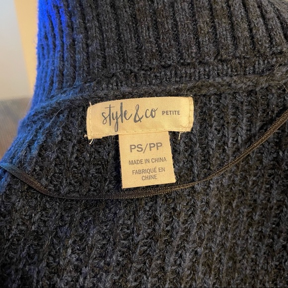 Blue Style & Co Petite Small Sweater - Picture 5 of 6